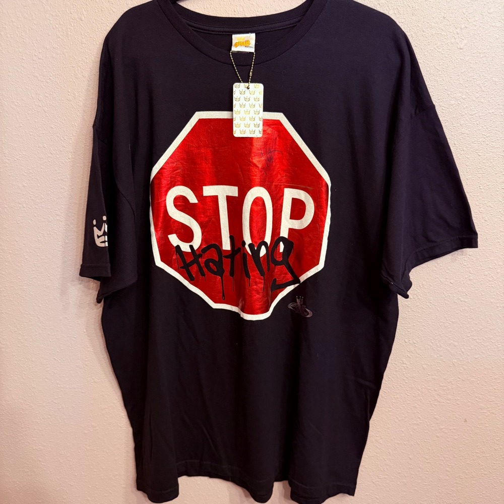 PNB Nation Gold Label Stop Hating T-Shirt Black 2XL NWT Streetwear Hip Hop